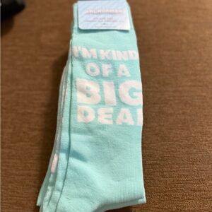 Anchorman, - I am kind of a BIG Deal Playful Aqua Graphic Socks